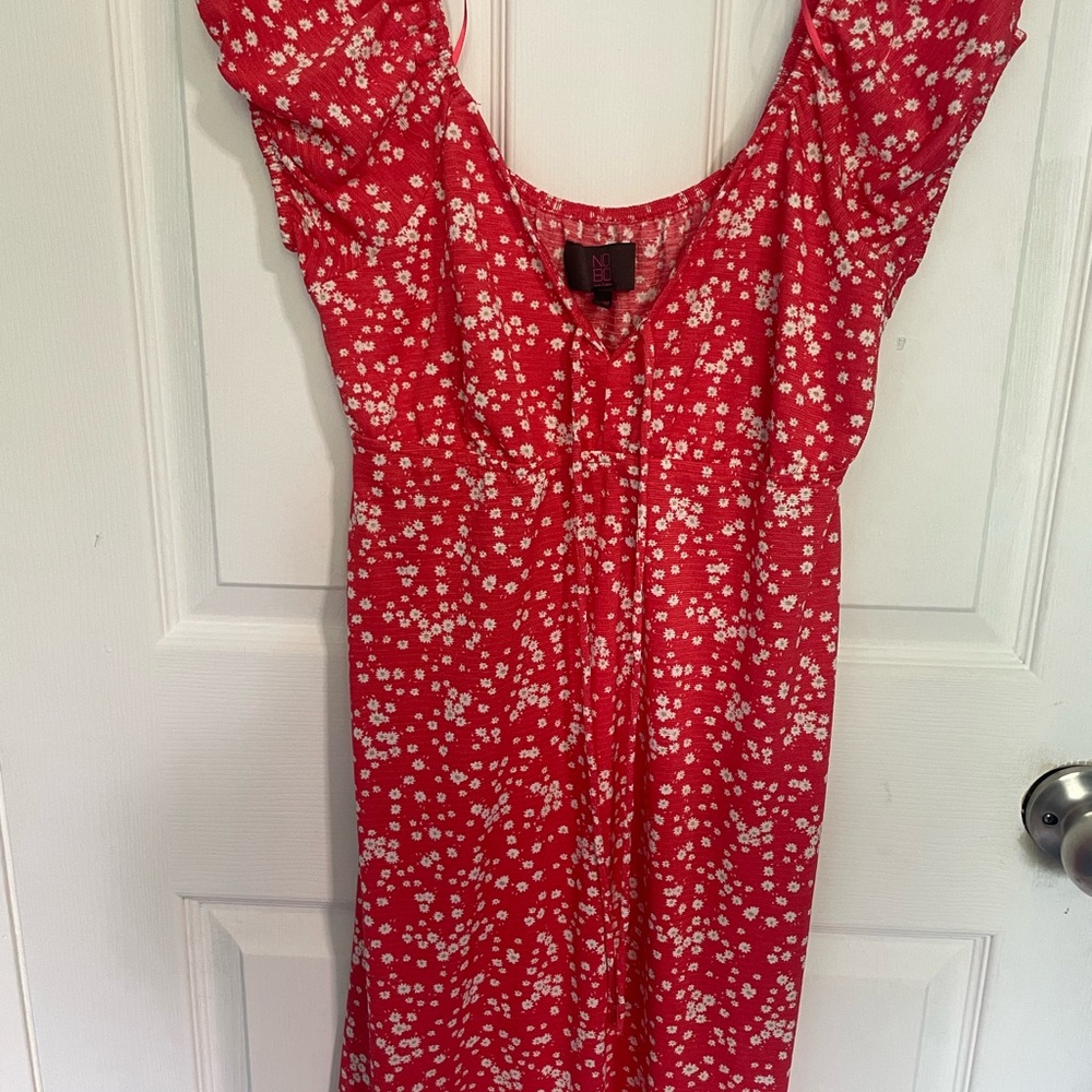 NOBO Red and White Casual Sundress